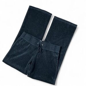 Y2K NEW YORK COMPANY Velour Lounge‎ Pants Size S Tall Gray Relaxed Fit